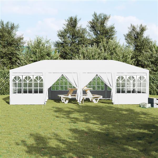 Grote foto vidaxl partytent met 12 zijwanden wit 8x4 m pe tuin en terras overige tuin en terras