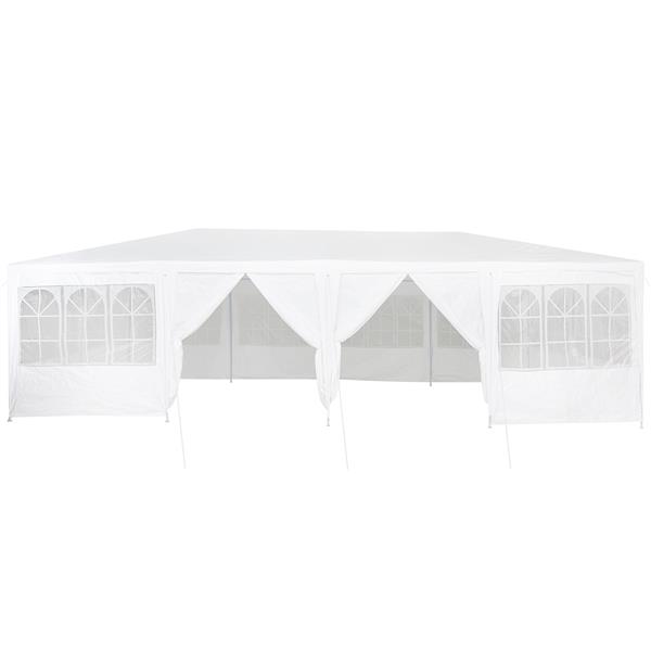 Grote foto vidaxl partytent met 12 zijwanden wit 8x4 m pe tuin en terras overige tuin en terras