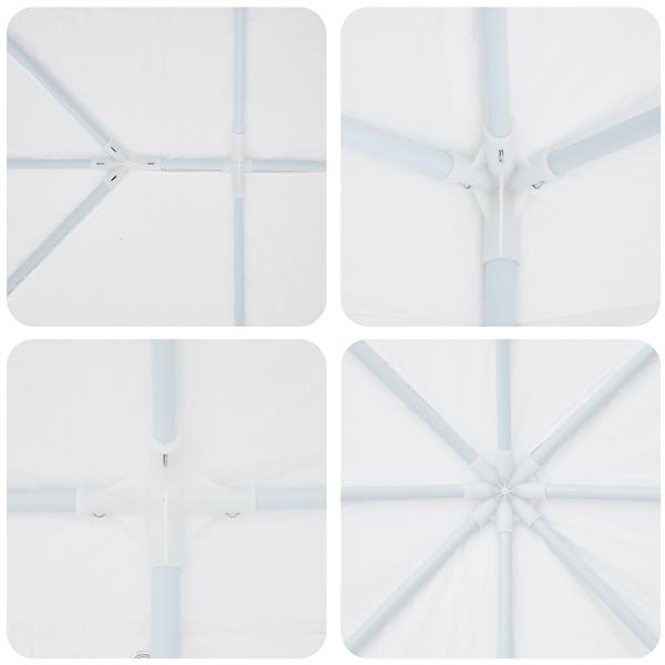 Grote foto vidaxl partytent met 12 zijwanden wit 8x4 m pe tuin en terras overige tuin en terras