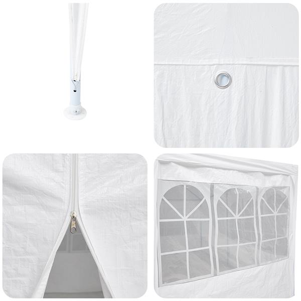 Grote foto vidaxl partytent met 12 zijwanden wit 8x4 m pe tuin en terras overige tuin en terras