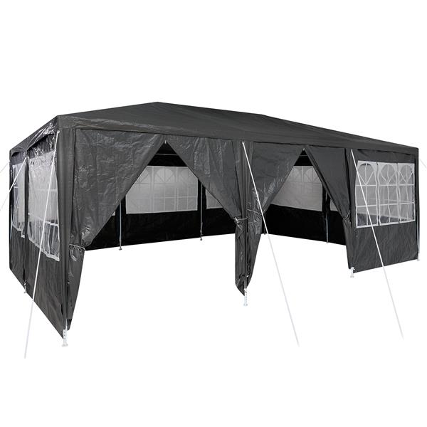 Grote foto vidaxl partytent met 10 zijwanden antraciet 6x4 m pe tuin en terras overige tuin en terras