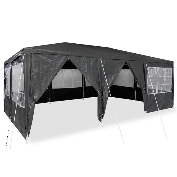 Grote foto vidaxl partytent met 10 zijwanden antraciet 6x4 m pe tuin en terras overige tuin en terras