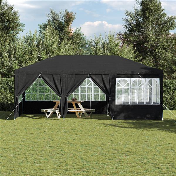 Grote foto vidaxl partytent met 10 zijwanden antraciet 6x4 m pe tuin en terras overige tuin en terras
