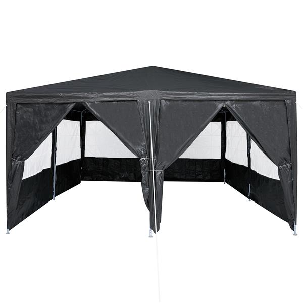 Grote foto vidaxl partytent met 8 zijwanden anthraciet 4x4 m pe tuin en terras overige tuin en terras