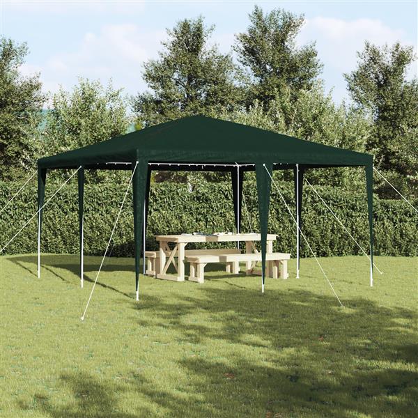 Grote foto vidaxl feesttent groen 4x4 m pe tuin en terras overige tuin en terras