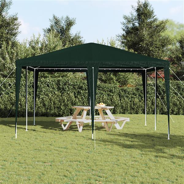 Grote foto vidaxl feesttent groen 4x4 m pe tuin en terras overige tuin en terras
