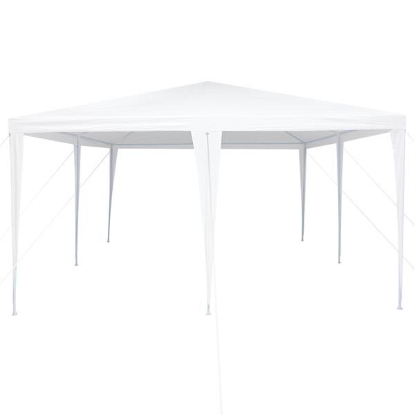Grote foto vidaxl partytent wit 4x4 m pe tuin en terras overige tuin en terras