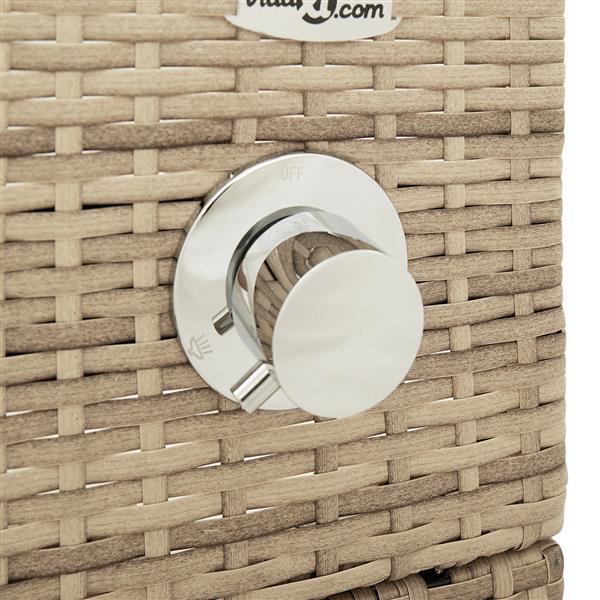Grote foto vidaxl tuindouche beige 60x80x214 cm poly rattan tuin en terras zwembaden toebehoren