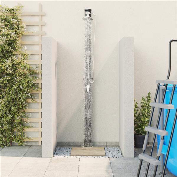 Grote foto vidaxl buitendouche met handdouchekop 217 cm 20 l tuin en terras zwembaden toebehoren