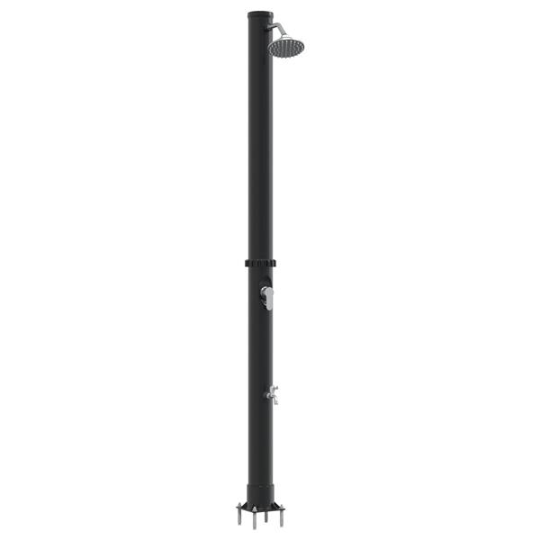 Grote foto vidaxl buiten douche op zonne energie met kraan 217 cm 20 l tuin en terras zwembaden toebehoren