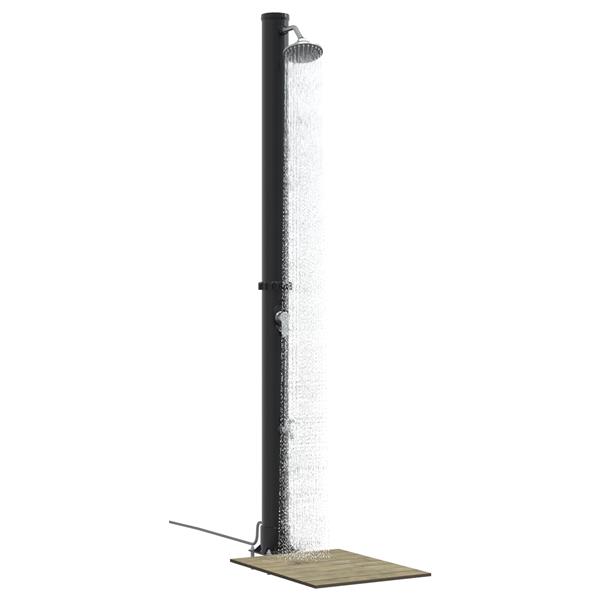 Grote foto vidaxl buiten douche op zonne energie met kraan 217 cm 20 l tuin en terras zwembaden toebehoren