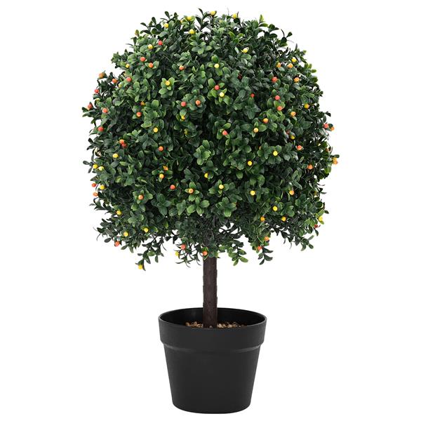 Grote foto vidaxl kunstboom met fruit en pot 35x50 cm groen tuin en terras sierplanten