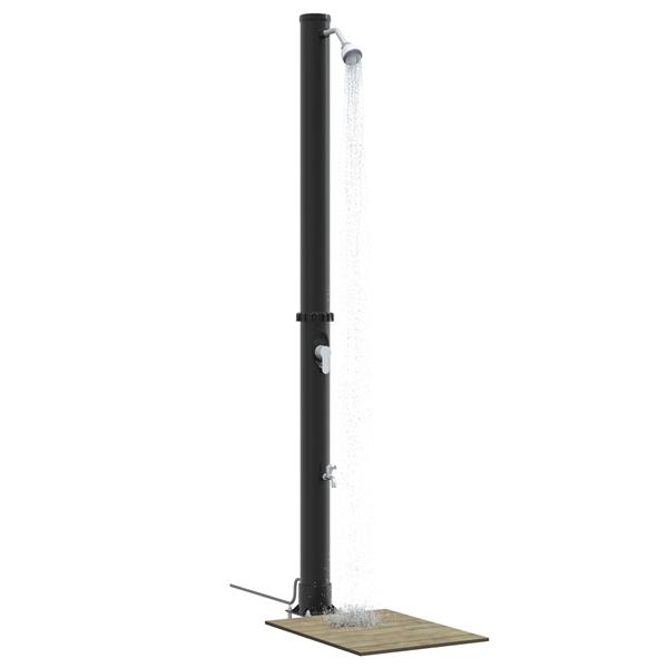 Grote foto vidaxl ligbed douche buiten met kraan 217 cm 20 l tuin en terras zwembaden toebehoren