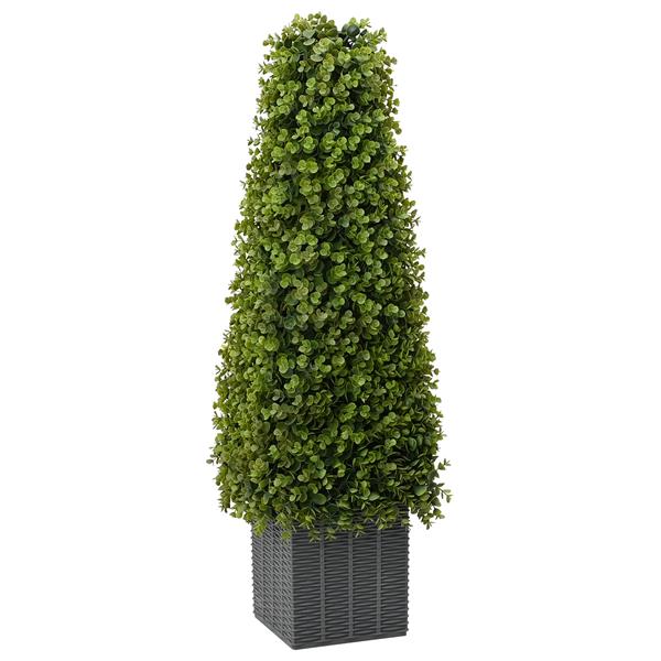 Grote foto vidaxl kunstplant eucalyptusboom met pot 27x27x90 cm groen tuin en terras sierplanten