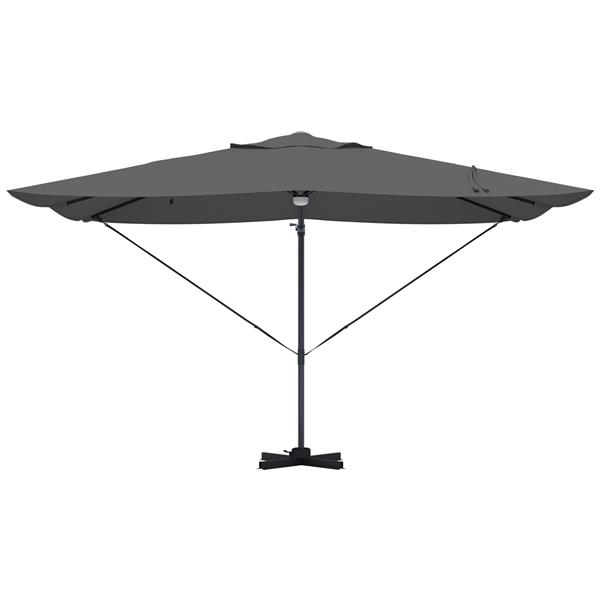 Grote foto vidaxl cantilever roma parasol met led grijs 352x251x265 cm aluminium tuin en terras overige tuin en terras