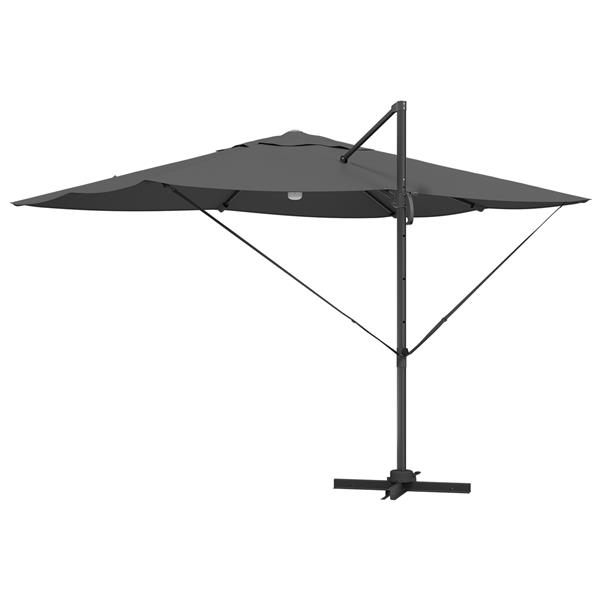 Grote foto vidaxl cantilever roma parasol met led grijs 352x251x265 cm aluminium tuin en terras overige tuin en terras