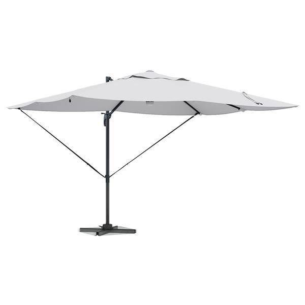 Grote foto vidaxl parasol cantilever roma met led sand 352x251x265 cm aluminium tuin en terras overige tuin en terras