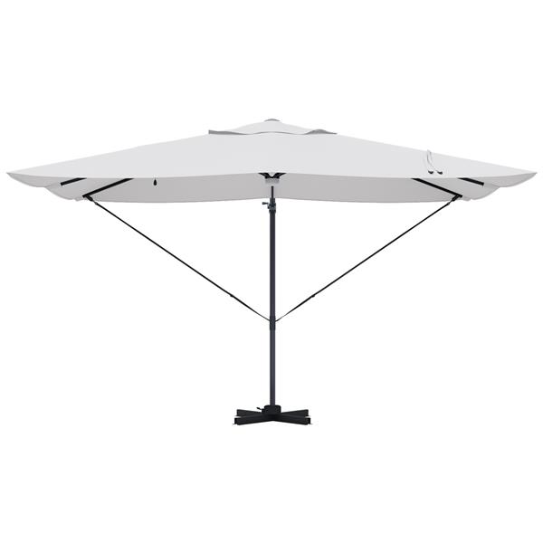 Grote foto vidaxl parasol cantilever roma met led sand 352x251x265 cm aluminium tuin en terras overige tuin en terras