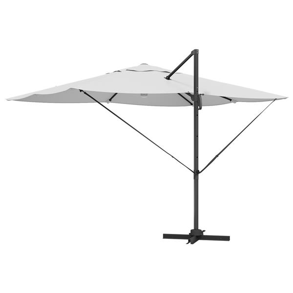 Grote foto vidaxl parasol cantilever roma met led sand 352x251x265 cm aluminium tuin en terras overige tuin en terras