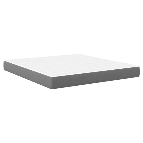 Grote foto vidaxl pocketveringmatras medium 180x200x20 cm stof lichtgrijs huis en inrichting matrassen en bedbodems
