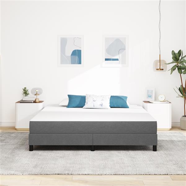 Grote foto vidaxl pocketveringmatras medium 180x200x20 cm stof lichtgrijs huis en inrichting matrassen en bedbodems