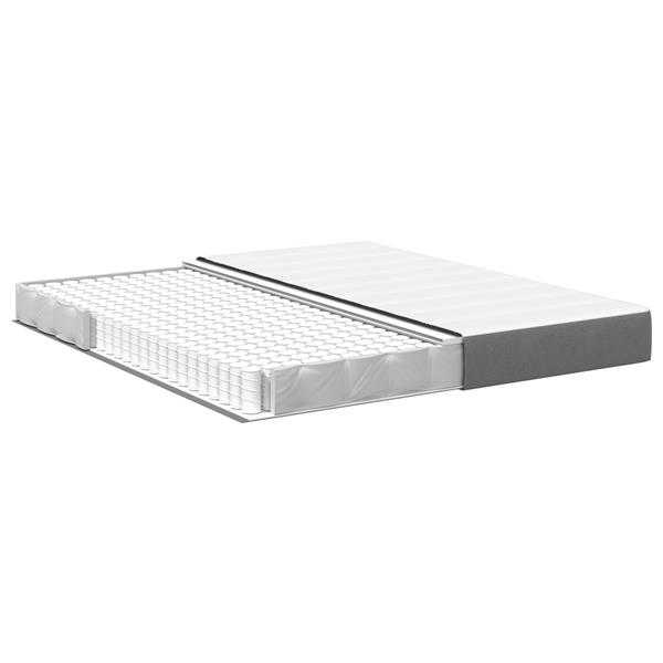 Grote foto vidaxl pocketveringmatras medium 180x200x20 cm stof lichtgrijs huis en inrichting matrassen en bedbodems