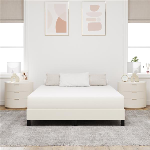Grote foto vidaxl pocketveringmatras medium 160x200x20 cm stof cr mekleurig huis en inrichting matrassen en bedbodems