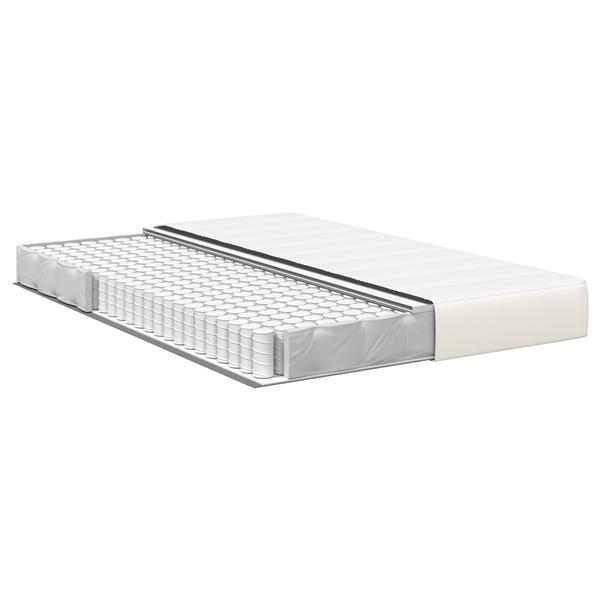 Grote foto vidaxl pocketveringmatras medium 160x200x20 cm stof cr mekleurig huis en inrichting matrassen en bedbodems