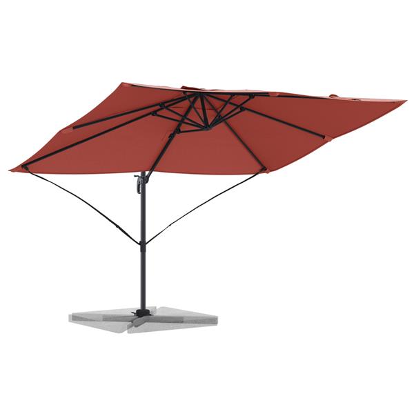 Grote foto vidaxl cantilever roma parasol terracotta 352x251x260 cm aluminium tuin en terras overige tuin en terras