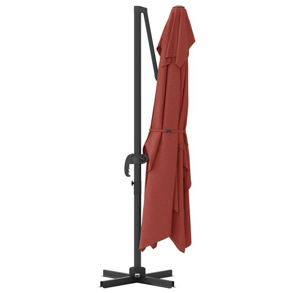 Grote foto vidaxl cantilever roma parasol terracotta 352x251x260 cm aluminium tuin en terras overige tuin en terras