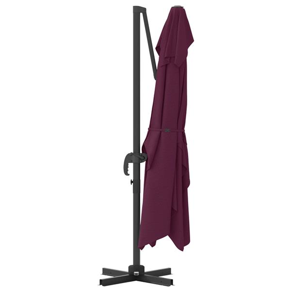 Grote foto vidaxl hangparasol bordeaux rood 352x251x260 cm van aluminium tuin en terras overige tuin en terras