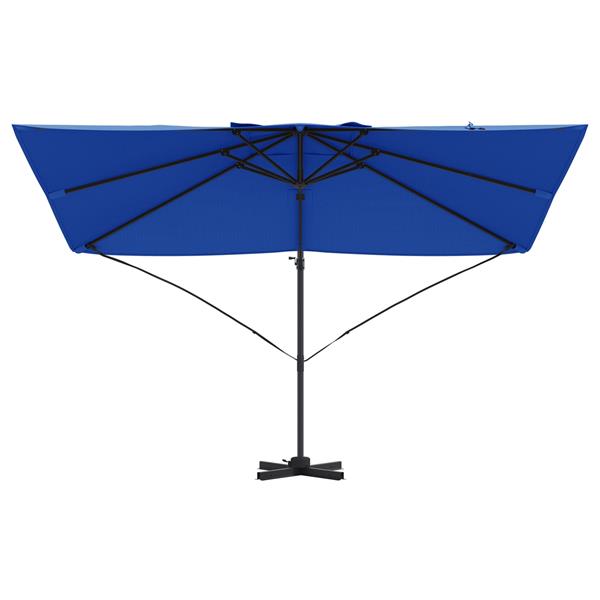 Grote foto vidaxl cantilever roma parasol azure blauw 352x251x260 cm aluminium tuin en terras overige tuin en terras