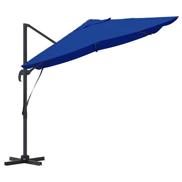 Grote foto vidaxl cantilever roma parasol azure blauw 352x251x260 cm aluminium tuin en terras overige tuin en terras