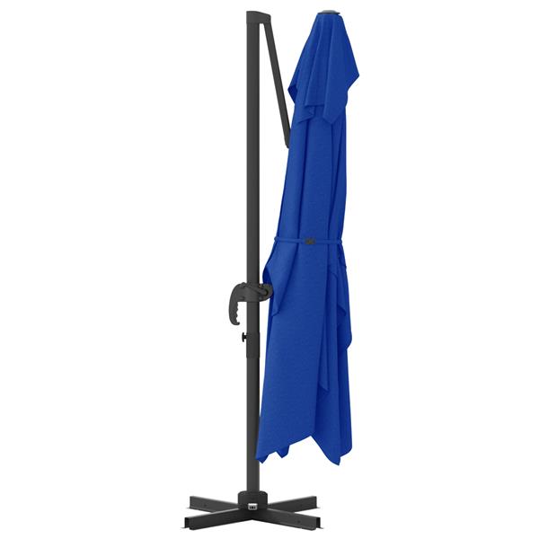 Grote foto vidaxl cantilever roma parasol azure blauw 352x251x260 cm aluminium tuin en terras overige tuin en terras
