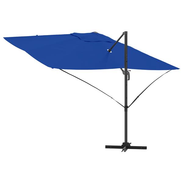 Grote foto vidaxl cantilever roma parasol azure blauw 352x251x260 cm aluminium tuin en terras overige tuin en terras