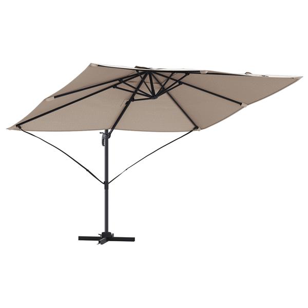 Grote foto vidaxl cantilever roma parasol taupe 352x251x260 cm aluminium tuin en terras overige tuin en terras