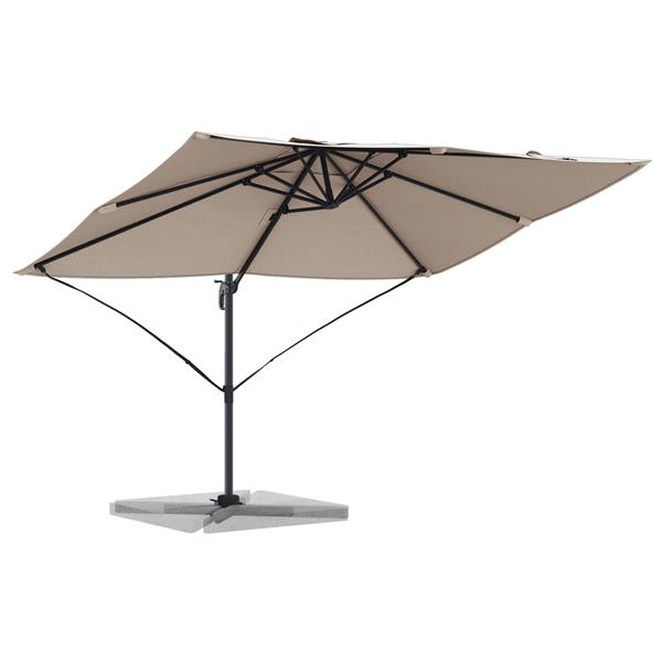 Grote foto vidaxl cantilever roma parasol taupe 352x251x260 cm aluminium tuin en terras overige tuin en terras