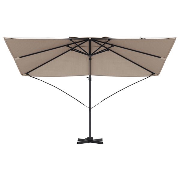 Grote foto vidaxl cantilever roma parasol taupe 352x251x260 cm aluminium tuin en terras overige tuin en terras