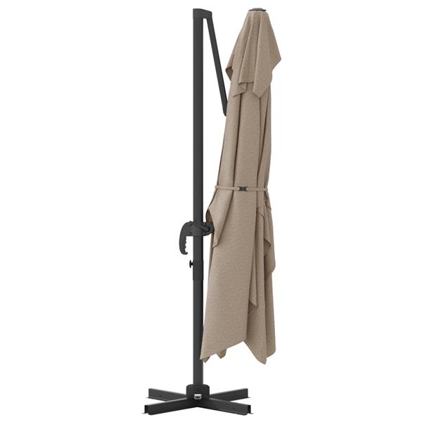 Grote foto vidaxl cantilever roma parasol taupe 352x251x260 cm aluminium tuin en terras overige tuin en terras