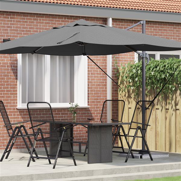Grote foto vidaxl cantilever roma parasol antraciet 352x251x260 cm aluminium tuin en terras overige tuin en terras