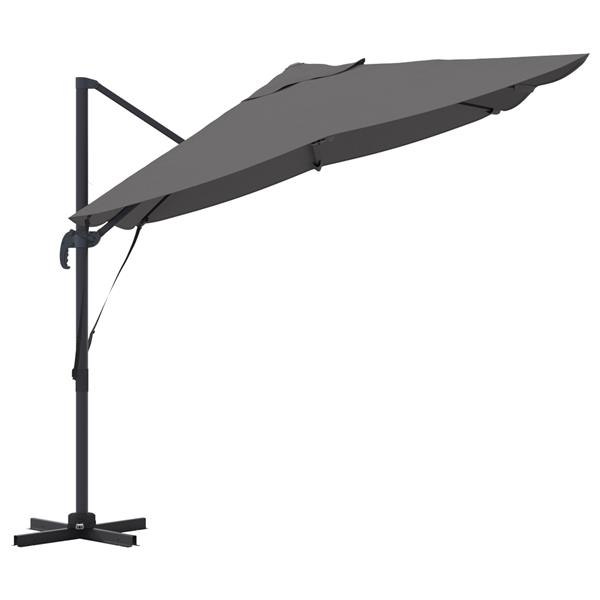 Grote foto vidaxl cantilever roma parasol antraciet 352x251x260 cm aluminium tuin en terras overige tuin en terras
