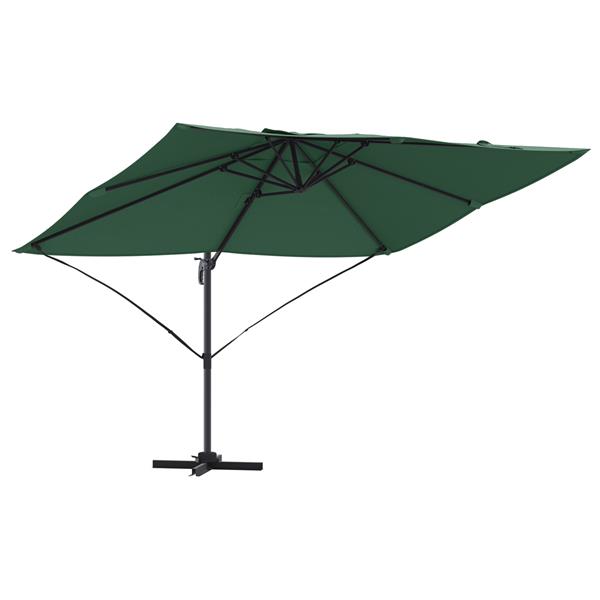 Grote foto vidaxl cantilever roma parasol groen 352x251x260 cm aluminium tuin en terras overige tuin en terras