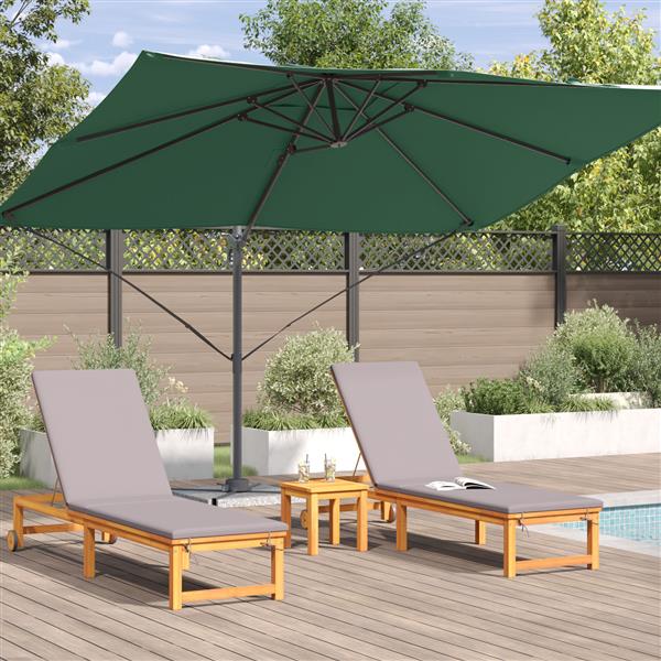 Grote foto vidaxl cantilever roma parasol groen 352x251x260 cm aluminium tuin en terras overige tuin en terras