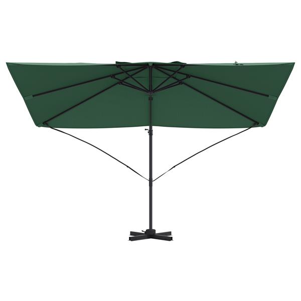 Grote foto vidaxl cantilever roma parasol groen 352x251x260 cm aluminium tuin en terras overige tuin en terras