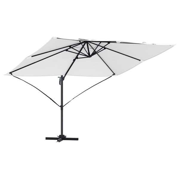 Grote foto vidaxl cantilever roma parasol zand 352x251x260 cm aluminium tuin en terras overige tuin en terras