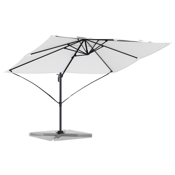 Grote foto vidaxl cantilever roma parasol zand 352x251x260 cm aluminium tuin en terras overige tuin en terras