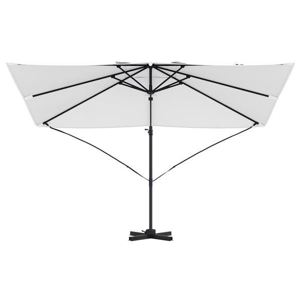 Grote foto vidaxl cantilever roma parasol zand 352x251x260 cm aluminium tuin en terras overige tuin en terras
