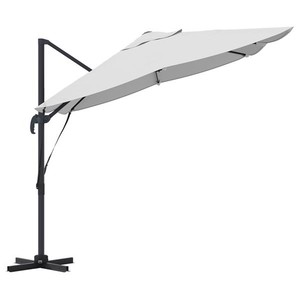 Grote foto vidaxl cantilever roma parasol zand 352x251x260 cm aluminium tuin en terras overige tuin en terras