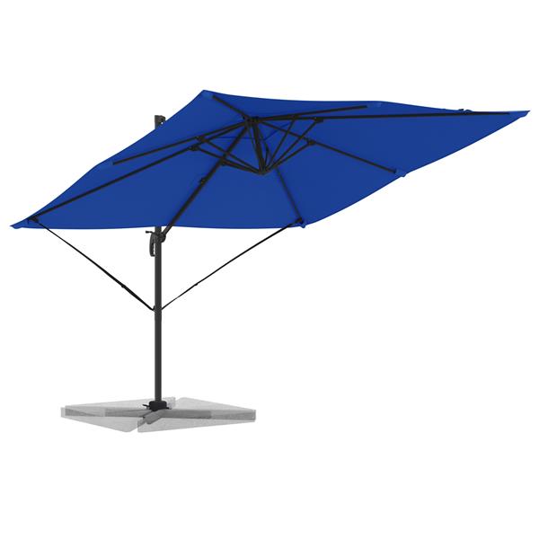 Grote foto vidaxl cantilever roma parasol azurblauw 286x285x265 cm van aluminium tuin en terras overige tuin en terras