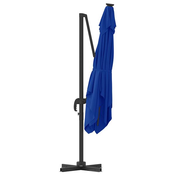 Grote foto vidaxl cantilever roma parasol azurblauw 286x285x265 cm van aluminium tuin en terras overige tuin en terras